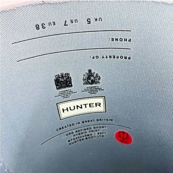 HUNTER Refined Stormy Gray Hybrid Leopard Print Luna Short Rain Boots | 7 - Picture 8 of 14